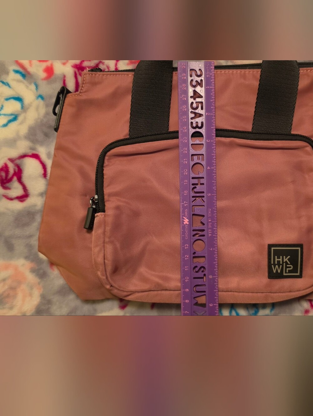 EUC! IHKWIP Dusty Rose Crossbody Bag - Picture 6 of 8